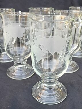 Set of Six Vtg Nestle Nescafe World Globe Irish Coffee Mugs